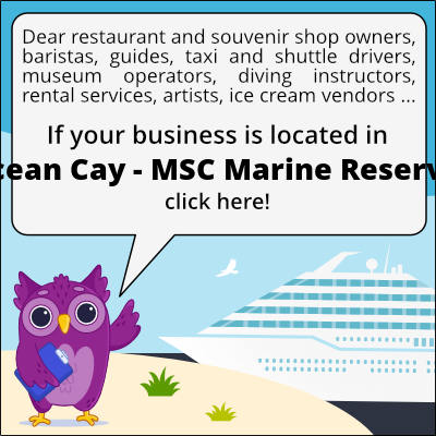 to business owners in Ocean Cay - Reserva Marina MSC