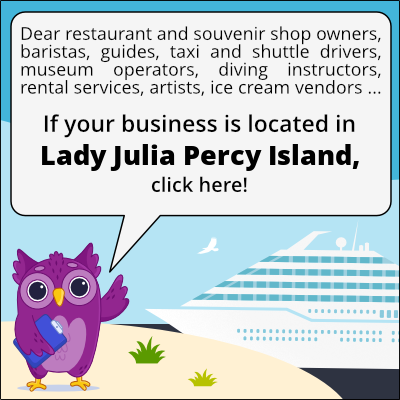 to business owners in Isla Lady Julia Percy
