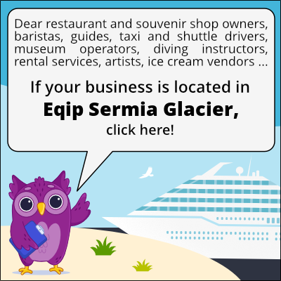 to business owners in Glaciar Eqip Sermia