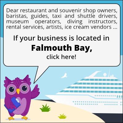 to business owners in Bahía de Falmouth